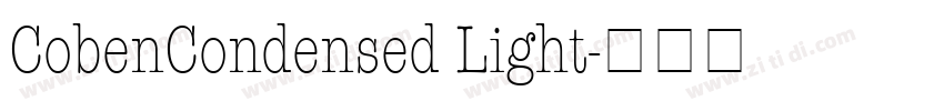 CobenCondensed Light字体转换